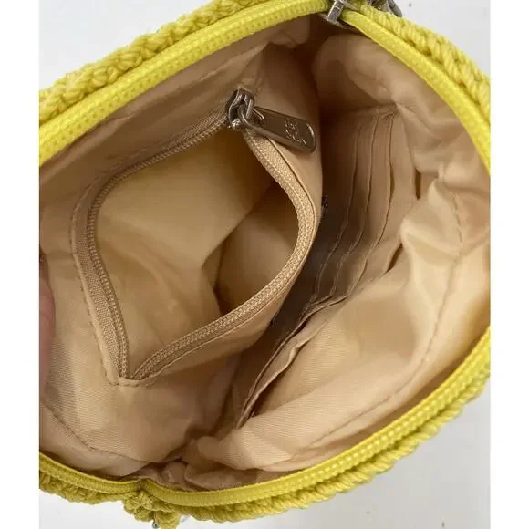 The Sak Women's Crochet Crossbody Bag Round Yellow California Cool - Picture 9 of 10